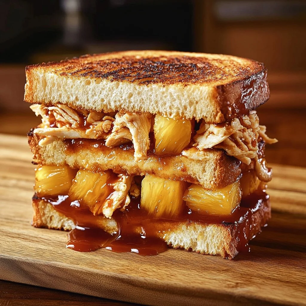 BBQ Chicken Pineapple Grilled Cheese