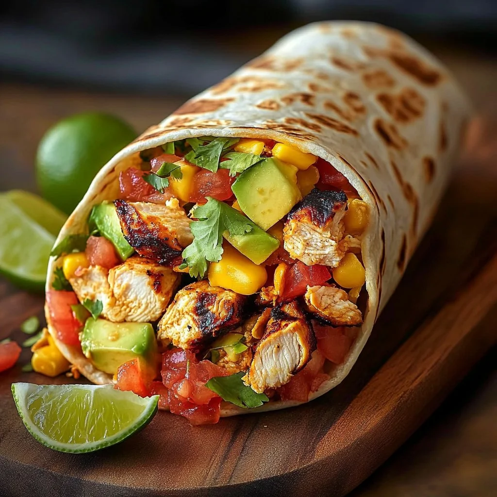 Cajun Black Bean Chicken Burritos