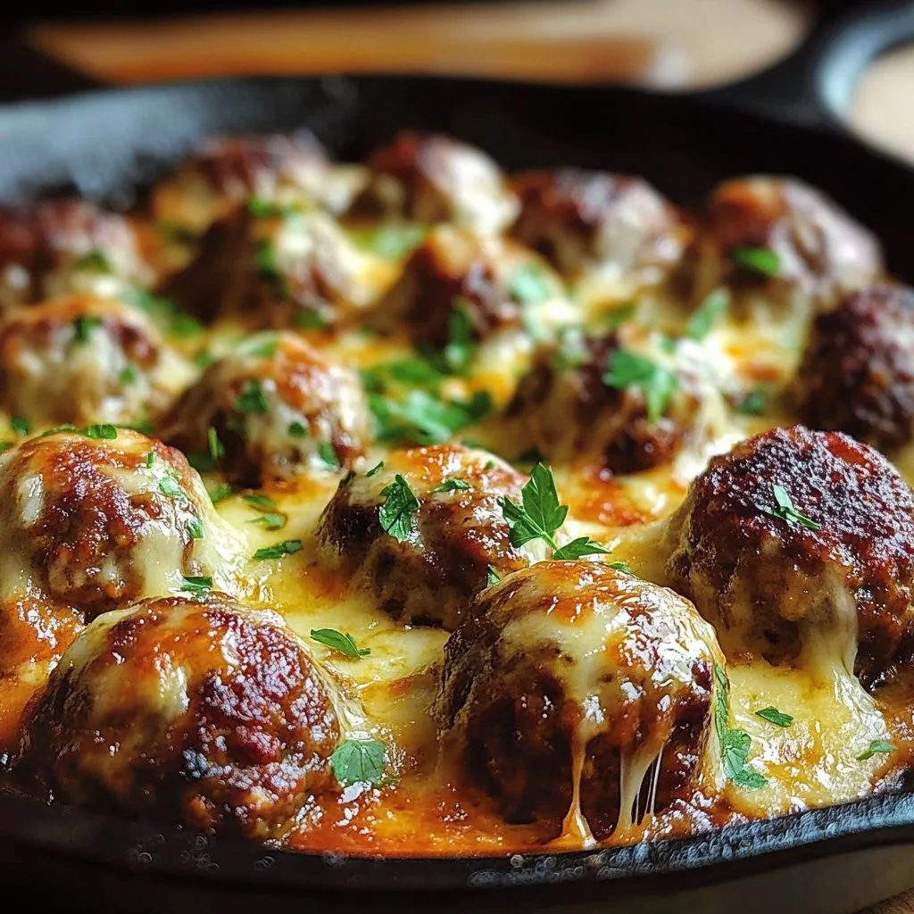 Crockpot French Onion Meatballs