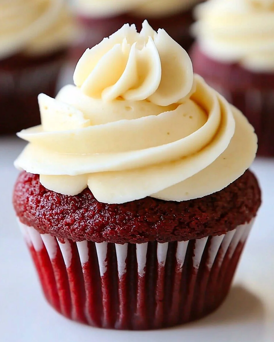 Delicious Red Velvet Cupcakes with Cream Cheese Frosting