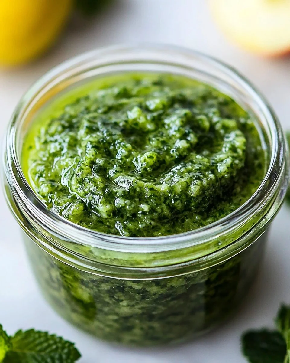 Easy Mint Apple Sauce From Scratch in a Jar