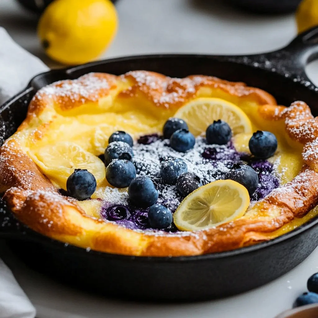 Homemade Blueberry Lemon Dutch Baby