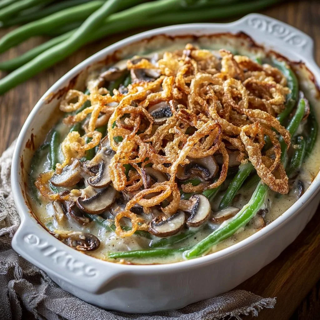 Irresistible Campbell’s Green Bean Casserole