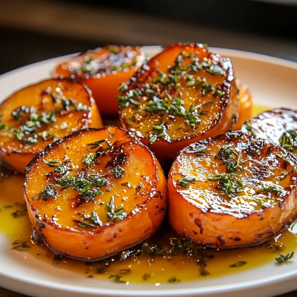 Maple Miso Glazed Sweet Potatoes