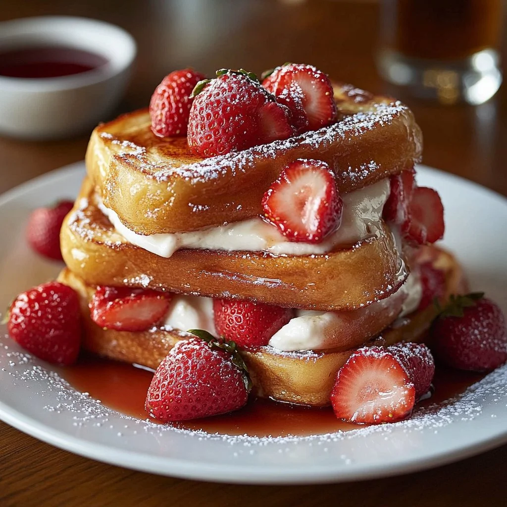 Strawberry Cheesecake Stuffed French Toast